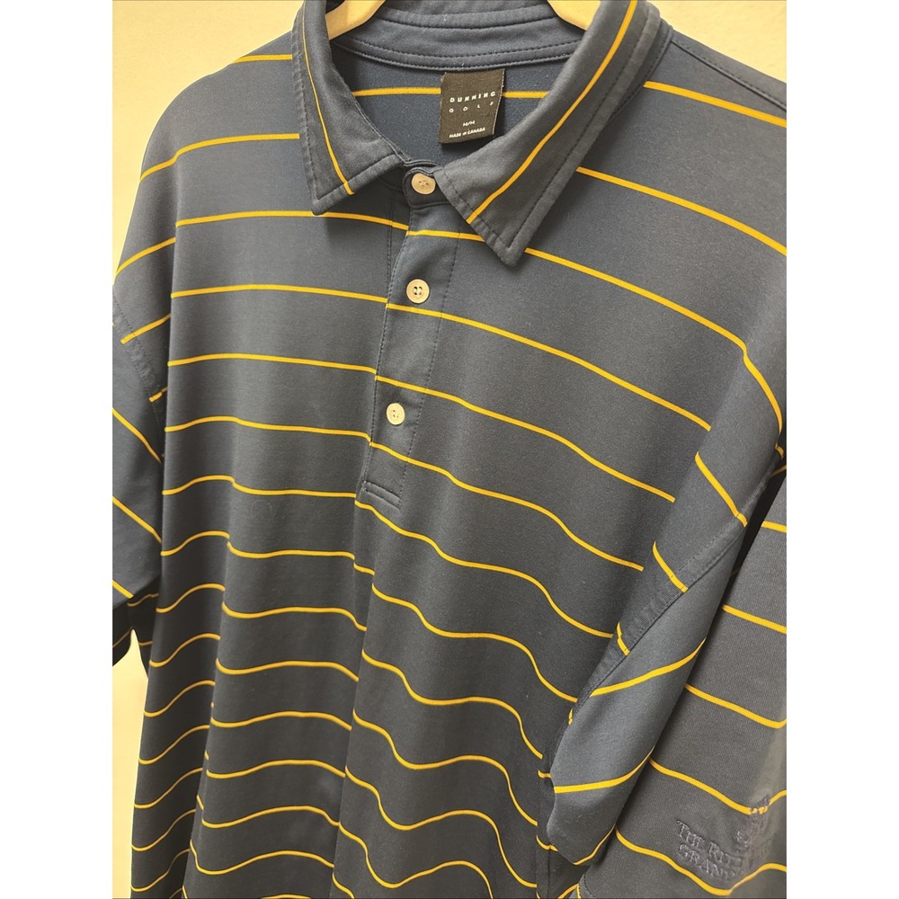 Dunning Golf Men's Polo Coolmax Wicking Shirt Medium Ritz Grand‎ Cayman